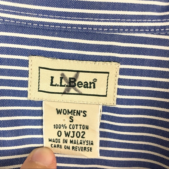 L.L. Bean 100% Cotton Button Up Collared Shirt - Picture 9 of 9